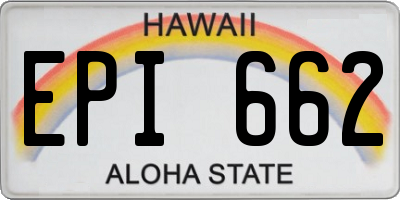 HI license plate EPI662