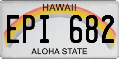 HI license plate EPI682