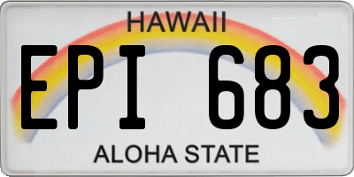 HI license plate EPI683
