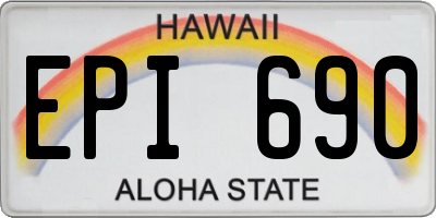 HI license plate EPI690