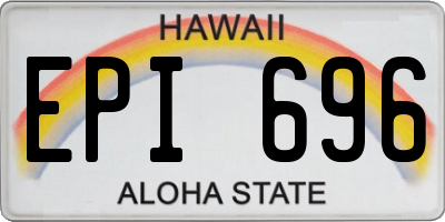 HI license plate EPI696