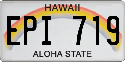 HI license plate EPI719