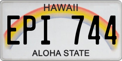 HI license plate EPI744