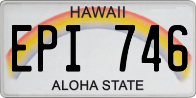 HI license plate EPI746