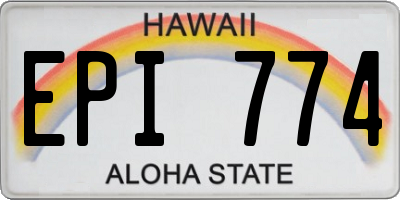 HI license plate EPI774