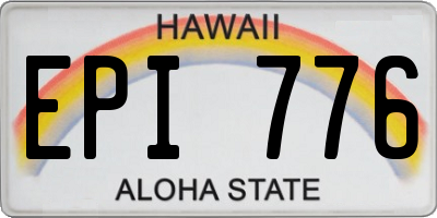 HI license plate EPI776