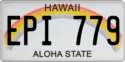 HI license plate EPI779
