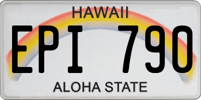 HI license plate EPI790