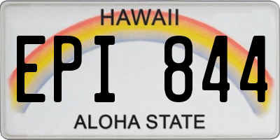 HI license plate EPI844