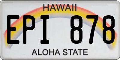 HI license plate EPI878
