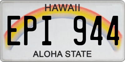 HI license plate EPI944