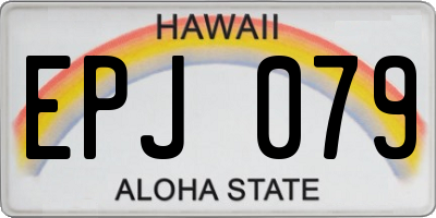HI license plate EPJ079