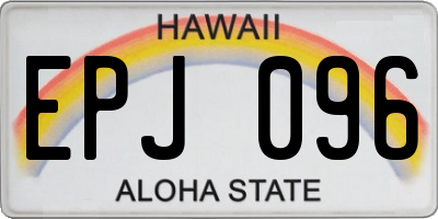 HI license plate EPJ096