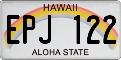 HI license plate EPJ122