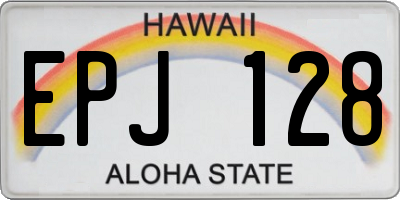 HI license plate EPJ128