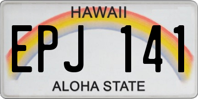 HI license plate EPJ141