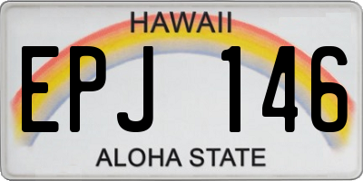 HI license plate EPJ146