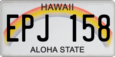HI license plate EPJ158