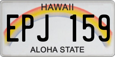 HI license plate EPJ159