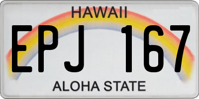 HI license plate EPJ167