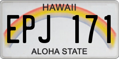 HI license plate EPJ171