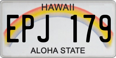 HI license plate EPJ179