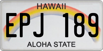 HI license plate EPJ189
