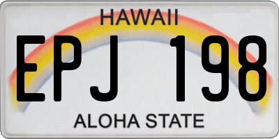 HI license plate EPJ198