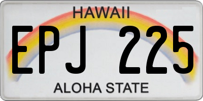 HI license plate EPJ225