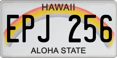 HI license plate EPJ256