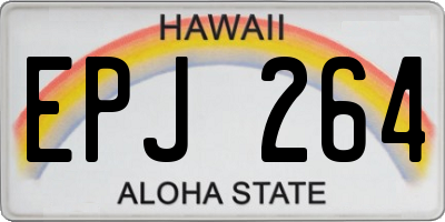 HI license plate EPJ264