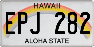 HI license plate EPJ282