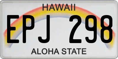 HI license plate EPJ298