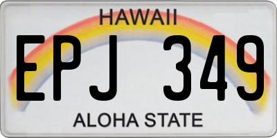 HI license plate EPJ349