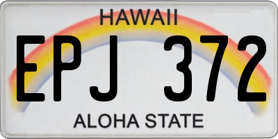 HI license plate EPJ372