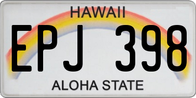 HI license plate EPJ398