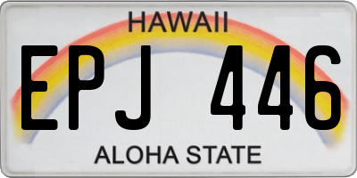 HI license plate EPJ446