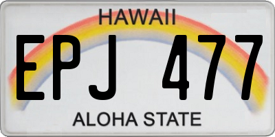 HI license plate EPJ477