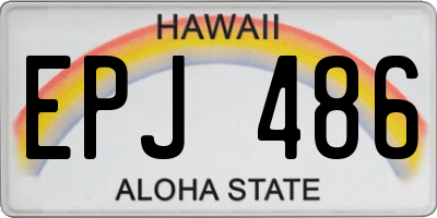 HI license plate EPJ486