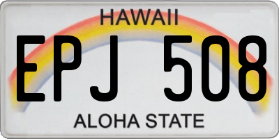 HI license plate EPJ508