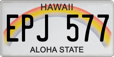 HI license plate EPJ577