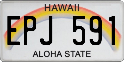 HI license plate EPJ591