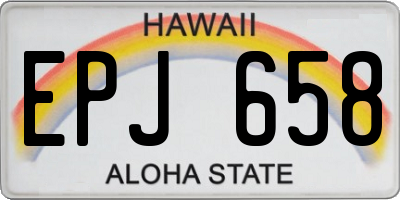 HI license plate EPJ658