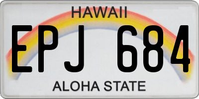 HI license plate EPJ684