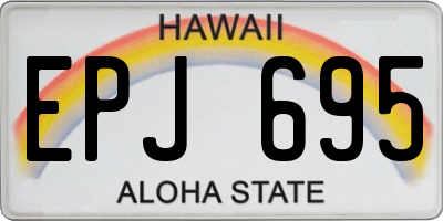 HI license plate EPJ695