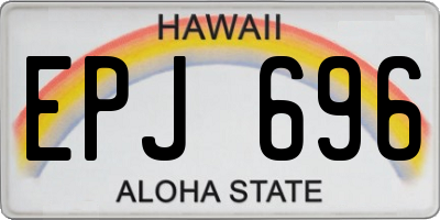 HI license plate EPJ696