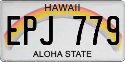 HI license plate EPJ779