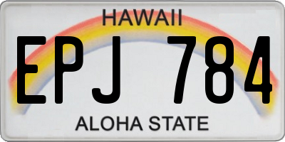 HI license plate EPJ784