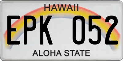 HI license plate EPK052