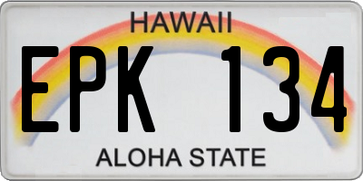 HI license plate EPK134